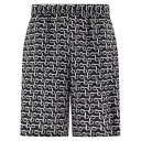 【楽天スーパーセール 最大75%OFF+P2倍】Burberry バーバリー メンズ ショートパンツ 8089043 Printed shorts Black M L S 【送料無料・関税込】