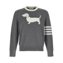 トム・ブラウン Thom Browne '4-BAR HECTOR' SWEATER メンズ ウェア トップス ニット・セーター・カーディガン Grey 2 3...