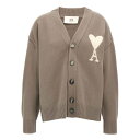 アミパリス AMI Paris 'AMI DE COEUR' CARDIGAN ウィメンズ ウェア トップス ニット・セーター・カーディガン Grey L M ...