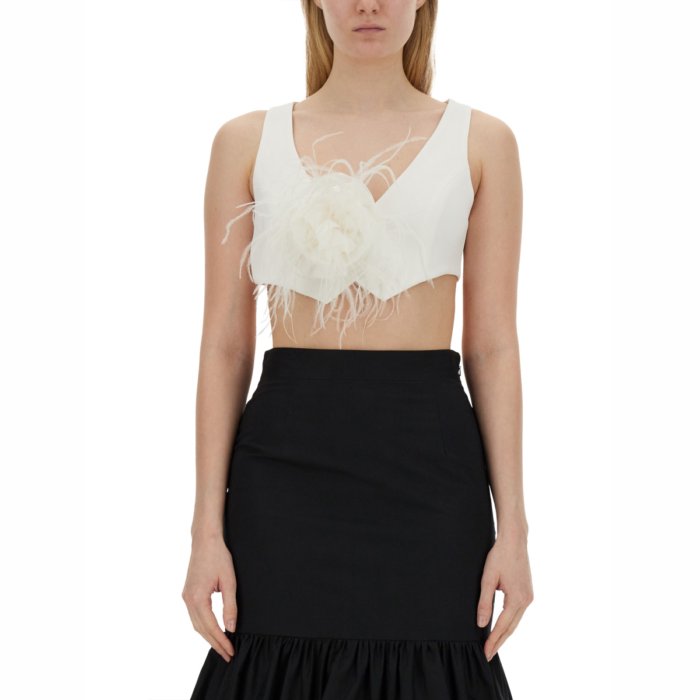 MOSCHINO モスキーノ レディース タンクトップ・キャミソール 100204338001 VESTS WITH ROSE. WHITE 42..