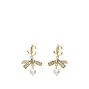 JIMMY CHOO ジミー チュウ レディース ピアス・イヤリング RBNPEARLEARRINGJKI Ribbon Pearl Earrings Gold...