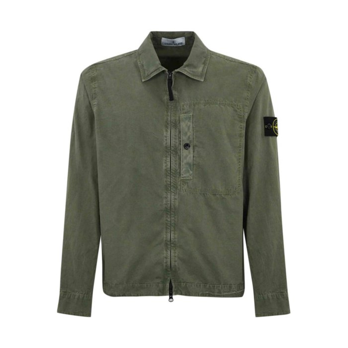 ストーンアイランド STONE ISLAND Cotton Canvas Jacket 1200032 メンズ ウェア ジャケット & コート カジュアルジャケット・ベスト Green M L 男性 1200032S00WNV0159 【送料無料・関税込】