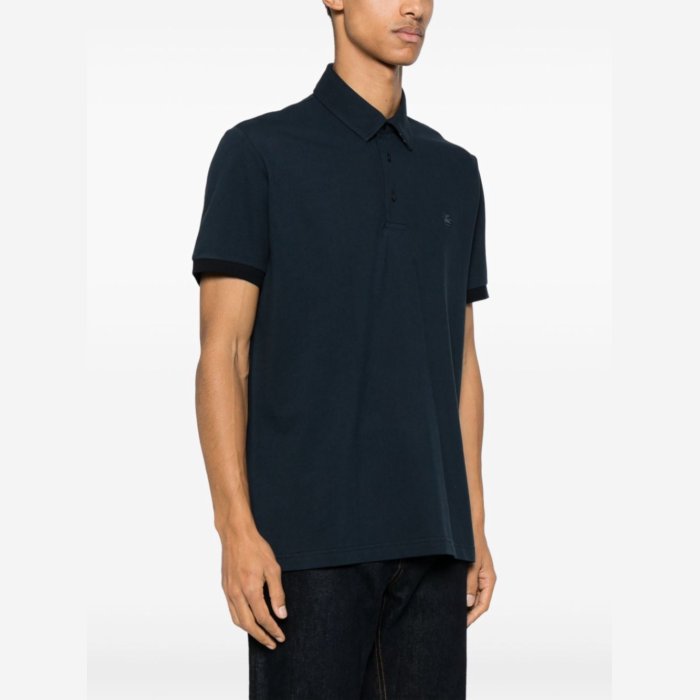 エトロ ETRO Etro T-shirts and Polos Blue MRMD0006AC174B0665 Men ポロシャツ Blue and green S L M XL 2XL 【送料無料・関税込】