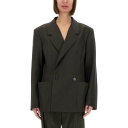 ルメール LEMAIRE DOUBLE BREASTED TAILORED JACKET JA1073LF414BR599 Women スーツ・ジャケット BR...