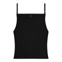 クレージュ Courr?ges Ribbed Viscose Top With Embroidered Logo 324MTO340FI00019999 Wom...
