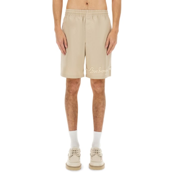 楽天Stok（ストック）【楽天ブラックフライデー最大80％OFF+P2倍~】Burberry バーバリー メンズ ショートパンツ 8109278B9103 NAUTICAL STYLE LOGO SHORTS BEIGE M S 【送料無料・関税込】