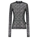 MARINE SERRE マリーン セル レディース タンクトップ・キャミソール WTO388ACJER0005BK99 Flocked Moonogram top Black L M S XL XS 【送料無料・関税込】