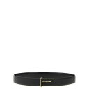 トムフォード TOM FORD Logo buckle reversible belt TB248LCL237G1N001 Men ベルト・サスペンダー Bla...