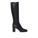 ヴァレンティノ Valentino Garavani Vlogo Signature Calfskin Boot ウィメンズ シューズ ブーツ Black 41...