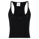 クレージュ Courr?ges 'Scuba rib' top 125MDE117FI00019999 Women タンクトップ・キャミソール Black M ...