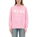 エムエスジーエム MSGM SWEATSHIRT WITH LOGO 2000MDM51530000012 Women スウェット・フーディー PINK M S...