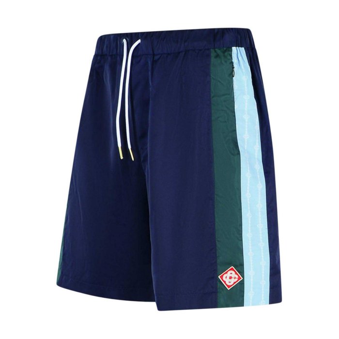 カサブランカ Casablanca Track Blue Polyester Bermuda Shorts MS25TR27301NAVYLAURELSTRIPE Men ショートパンツ Blue M XL L 【送料無料・関税込】
