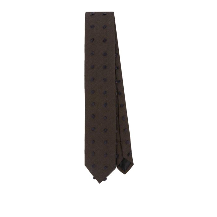 ランバン LANVIN Maxi Dot Tie メンズ アクセサリー ネクタイ Brown ONESIZE 男性 AMSALV0EMADOA246020 【送料無料・関税込】