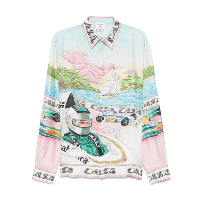 【楽天お買い物マラソン 最大75%OFF+P2倍】Casablanca カサブランカ メンズ シャツ・ブラウス SH02103THEAR Shirt Casablanca PINK M L XL 2XL 3XL 【送料無料・関税込】のサムネイル