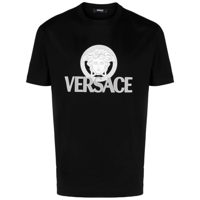VERSACE ヴェルサーチェ メンズ Tシャツ・カットソー 1A1008810142261B000 T-shirt Versace BLACK L S 2XL 【送料無料・関税込】