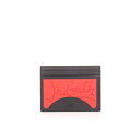 クリスチャン ルブタン Christian Louboutin Black and red card holder with logo メンズ アクセサリー 財...