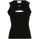 オフホワイト Off-White Off White Top Black OWAD237C99JER0011001 Women タンクトップ・キャミソール Bl...