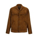 プラダ Prada Suede blouson UPW567SOOO1V97F0005 Men カジュアルジャケット・ベスト Brown IT48 IT52 【...