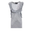 ディースクエアード Dsquared2 Distressed cotton ruffled long tank top S72NC0787S22146857M ...