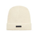 【楽天スーパーセール 最大75%OFF+P2倍】Fear of God フィアオブゴッド メンズ 帽子 FG25FW70701LAW107 KNITTED HAT WITH LOGO Nude & Neutrals onesize 【送料無料・関税込】