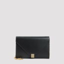 ランバン LANVIN Black Concerto Arpege Leather Chain Wallet LWSLSE00TOPSP2510 Women 財...