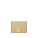 フェラガモ FERRAGAMO GOLDEN FINISH GANCINI COMPACT WALLET 22D7800779463STONEBUTTER Women 財布・カードケース STONE/BUTTER onesize 【送料無料・関税込】