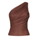 ピンコ PINKO One-Shoulder Tulle Top 105048A2F1L98 Women タンクトップ・キャミソール Brown M S XS ...