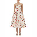 セルフ・ポートレイト self-portrait MIDI DRESS WITH FLORAL PRINT PF25002MBWWHITE Women ワンピー...