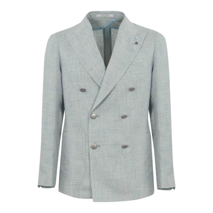 タリアトーレ TAGLIATORE Double-Breasted Linen Jacket 1SMC20KPE520062U25E039I3201 Men スーツ・ジャケット Blue 54 56 50 52 48 【送料無料・関税込】