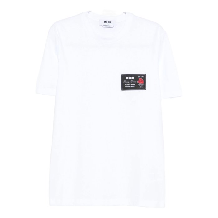 【楽天ブラックフライデー最大80%OFF+P2倍~】MSGM エムエスジーエム メンズ Tシャツ・カットソー 3940MM11825779801 MSGM T-shirts and Polos White Light and natural L M S XL 【送料無料・関税込】