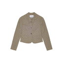 ガニー GANNI Flock Check Suiting Blazer ウィメンズ ウェア ジャケット & コート スーツ・ジャケット Black 38 36...