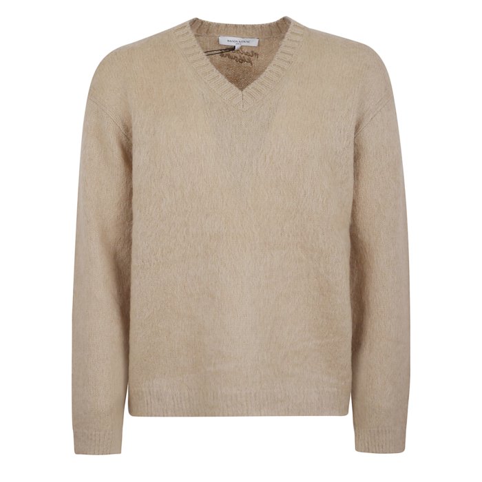 Maison Kitsune メゾン キツネ メンズ ニット・セーター・カーディガン PM00805KT11620335 BRUSHED MOHAIR COMFORT JUMPER 0335 TAN BEIGE S M L 【送料無料・関税込】
