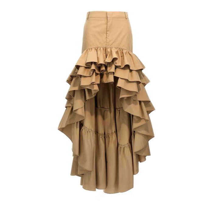 MOSCHINO モスキーノ レディース スカート 011805140081 Asymmetrical Skirt Beige 42 40 【送料無料・..