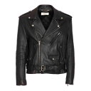 サンローラン Saint Laurent Lamb Leather Biker Jacket メンズ ウェア ジャケット & コート カジュアルジャケット・ベス...