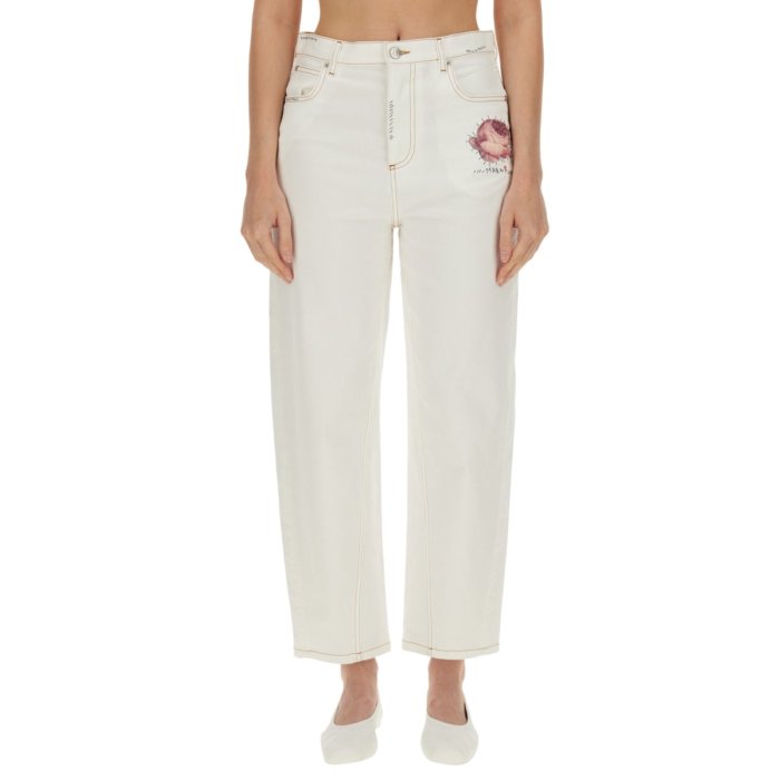 【送料無料・関税込】 マルニ Marni PANTS WITH FLOWER APPLIQUE ウィメンズ ウェア パンツ White 40 42 女性 PAJD0470SXUTC34100W01