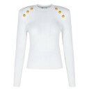 バルマン Balmain Sweaters White ウィメンズ ウェア トップス ニット・セーター・カーディガン White 36 38 40 女性 EF1...