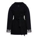 バレンシアガ Balenciaga Fringed wool coat 772968TPU041000 Women コート・ダウン Black 1 2 【送料無...