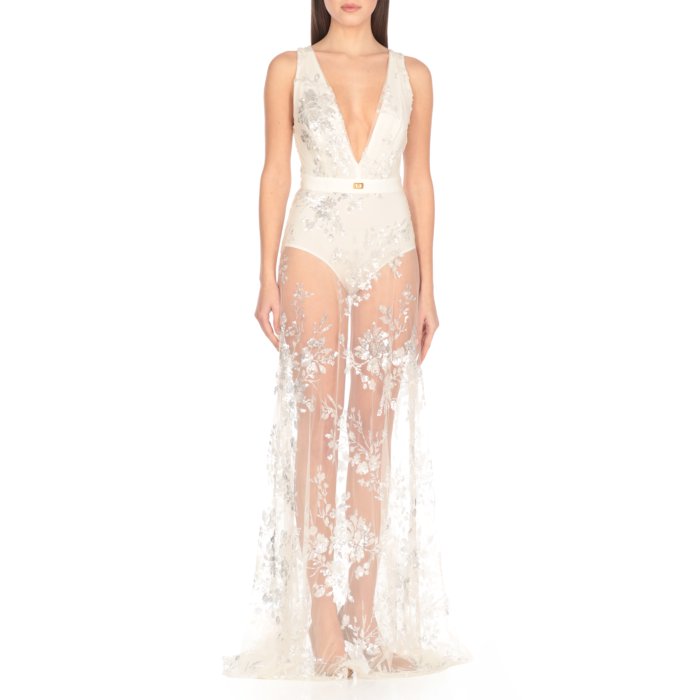 エリザベッタ フランキ Elisabetta Franchi Elisabetta Franchi Dresses Ivory ABR5052E2360 Women ワンピース・ドレス・オールインワン Light and natural 40 42 【送料無料・関税込】