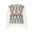 Burberry バーバリー メンズ ニット・セーター・カーディガン 8110554 Argyle Check Pullover White L S 【送料無料...