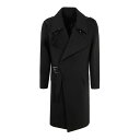 バルマン Balmain Double Wool Crepe Belted Trench Coat メンズ ウェア ジャケット & コート コート・ダウン Bl...