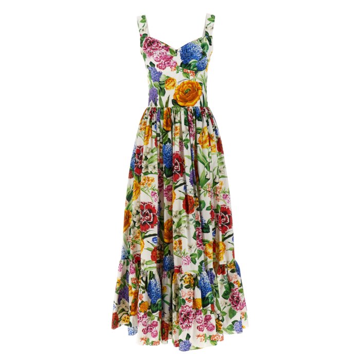 【楽天スーパーセール 最大75%OFF+P2倍】Dolce & Gabbana ドルチェガッバーナ レディース ワンピース・ドレス・オールインワン F6AEITHS5S5HA5KU 'Bouquet' dress Multicolor IT38 IT40 IT42 IT44 IT46 44 40 42 38 【送料無料・関税込】