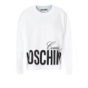 モスキーノ MOSCHINO Step hem logo print sweatshirt 170405271001 Women スウェット・フーディー Whi...