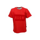 エムエスジーエム MSGM Logo t-shirt in red MS028711040 Men Tシャツ・カットソー Red 8year 【送料無料・関税込】