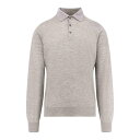 Brunello Cucinelli ブルネロ・クチネリ メンズ ポロシャツ M2300295C073D Cashmere and silk pole Grey 52 48 58 54 50 【送料無料・関税込】