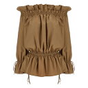 サンローラン Saint Laurent Curled dress 820966Y3K752560 Women ワンピース・ドレス・オールインワン Beige ...