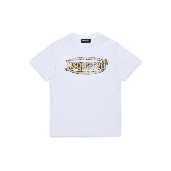 ディースクエアード Dsquared2 T-shirt DQ2741D0015D2T1138UDQ100 Men Tシャツ・カットソー White 16year 14year 12year 10year 【送料無料・関税込】