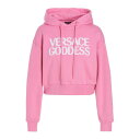 ヴェルサーチェ VERSACE Versace goddess hoodie with cropped style 10090601A066031PK40 Wo...