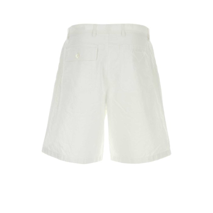 Prada プラダ メンズ ショートパンツ SPH461SOOO16FSF0009 White oxford bermuda shorts White S M L XL 2XL 【送料無料・関税込】