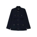 バブアー Barbour Blue Cotton Corbridge Jacket With Pockets MCA0979NY51 Men カジュアルジャケット・ベスト Blue M L 2XL 【送料無料・関税込】