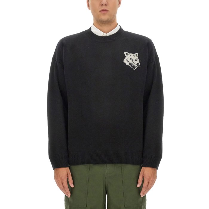 ڳŷѡ 80%OFF+P2~Maison Kitsune ᥾ ĥ  ˥åȡǥ LM00819KT1063BLACK FOX HEAD JERSEY BLACK M L XL S ̵ǹ